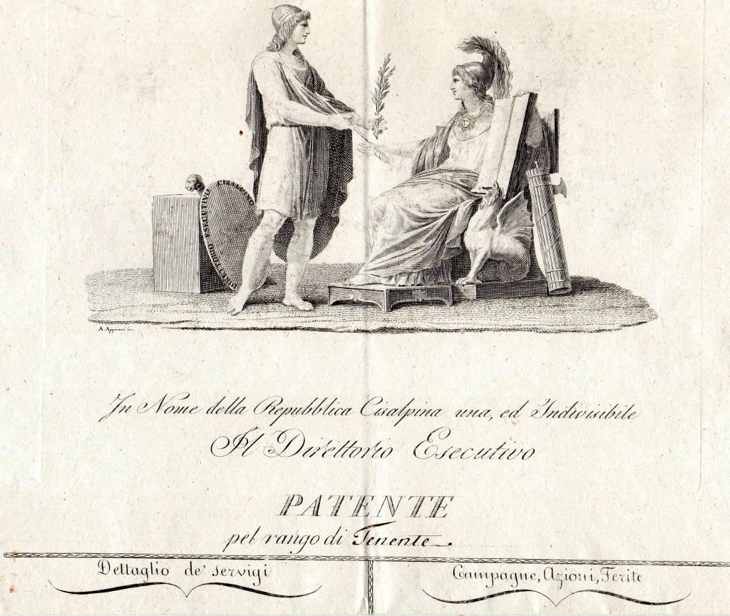1798 Nomina a Tenente