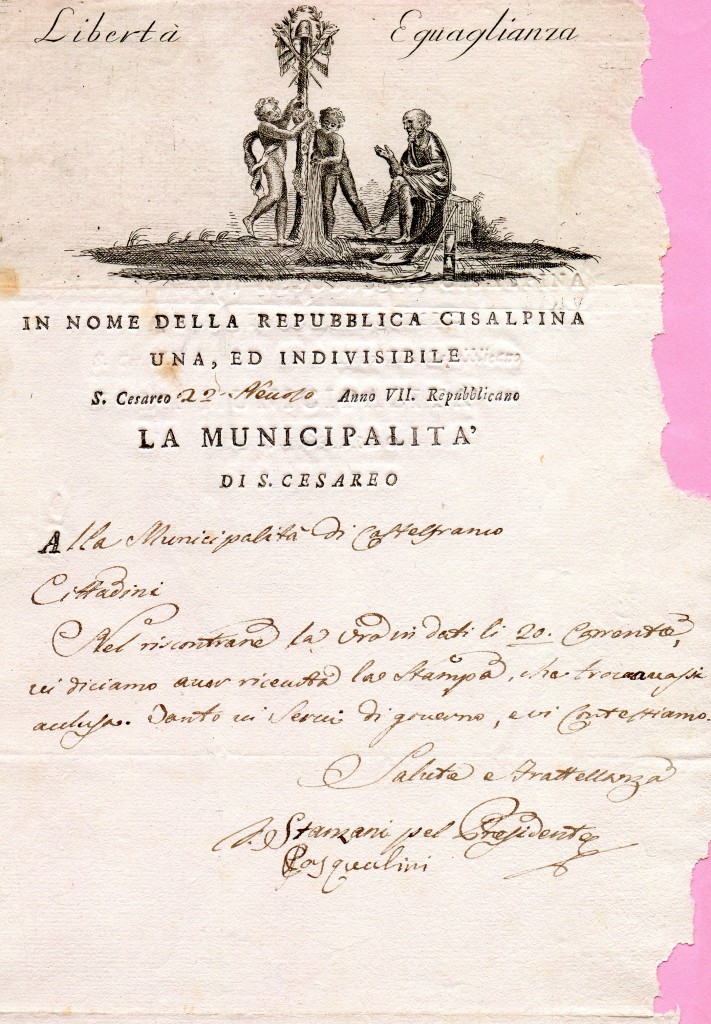 1798 Repubblica Cisalpina ril a San Cesareo Modena