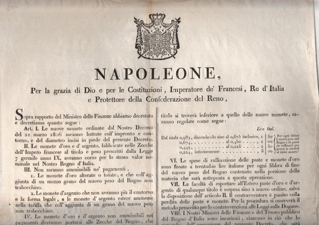1807 Bando sulle Monete Napoleone I rila Milano (2)