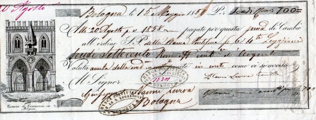 1858 Bologna Banca Pontificia