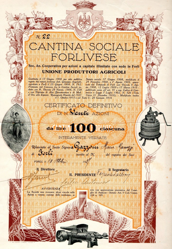 1927 Cantina Sociale Forlivese Forli''