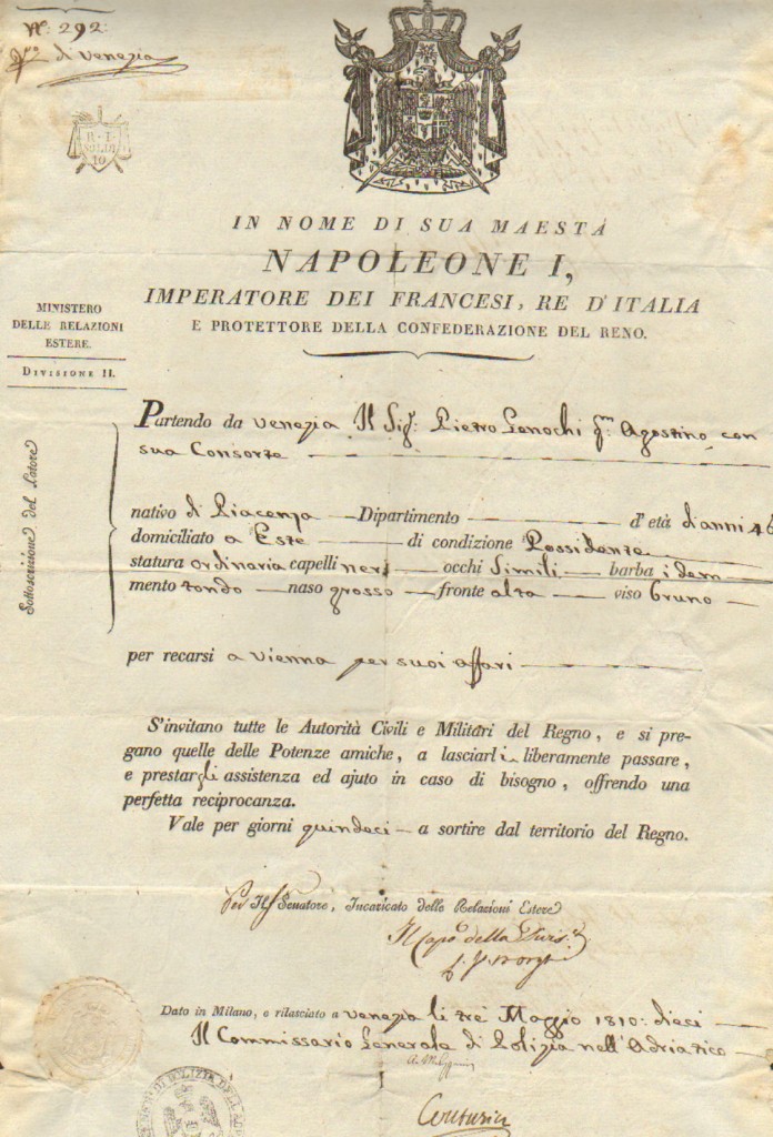 1810 Napoleone I issuade Milano per Vienna