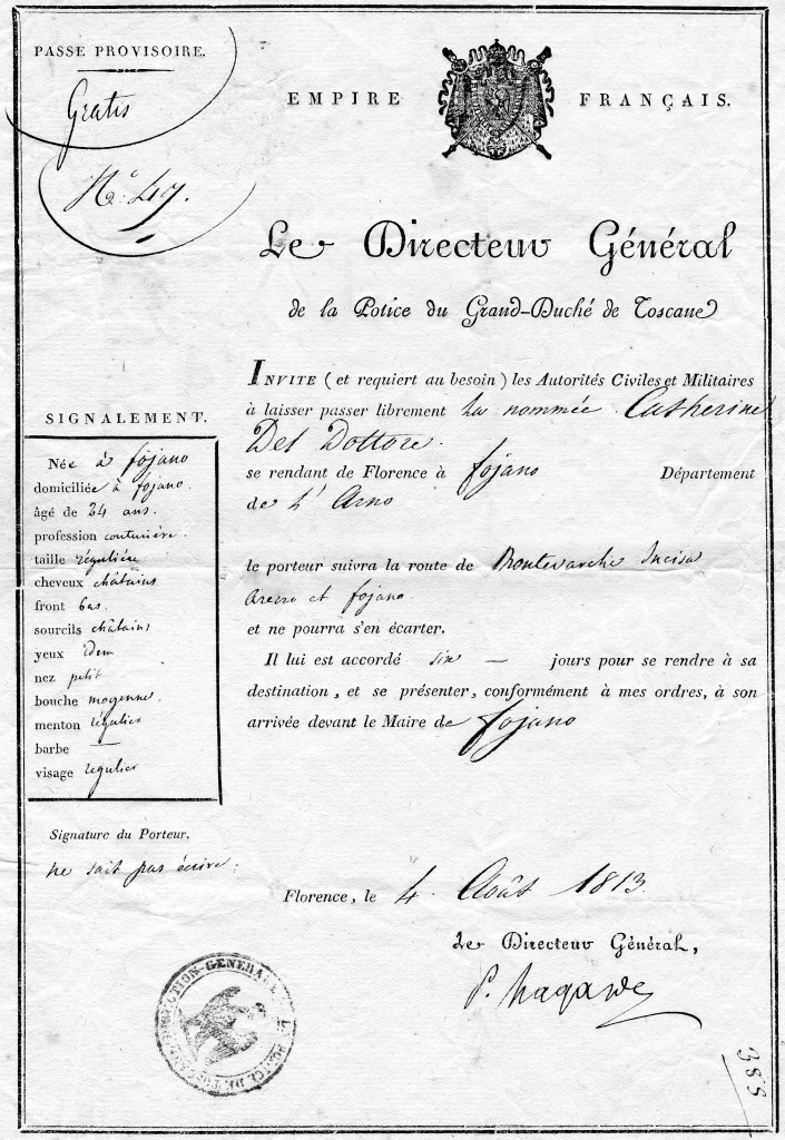 1813 Empire Francaise Firenze x Foiano