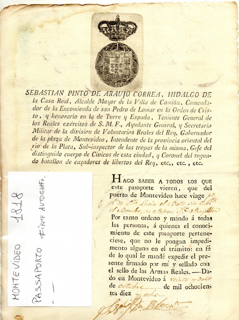 1818 Passport Montevideo