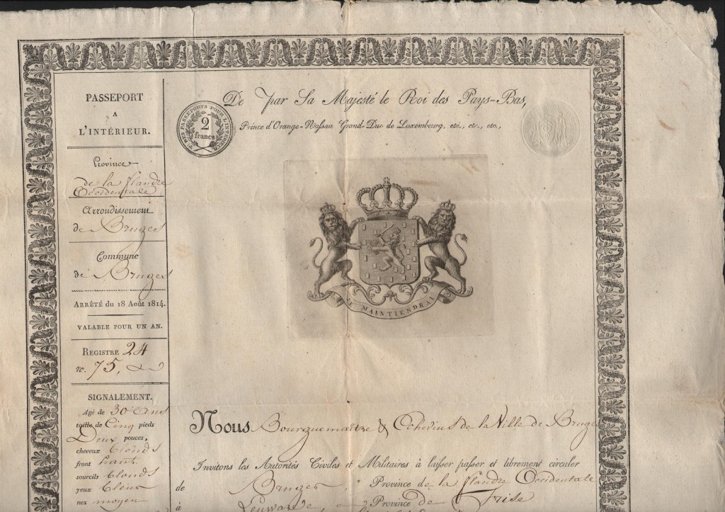 1820 Roi de Pays Bas Issuase Bruges par Austria (2)