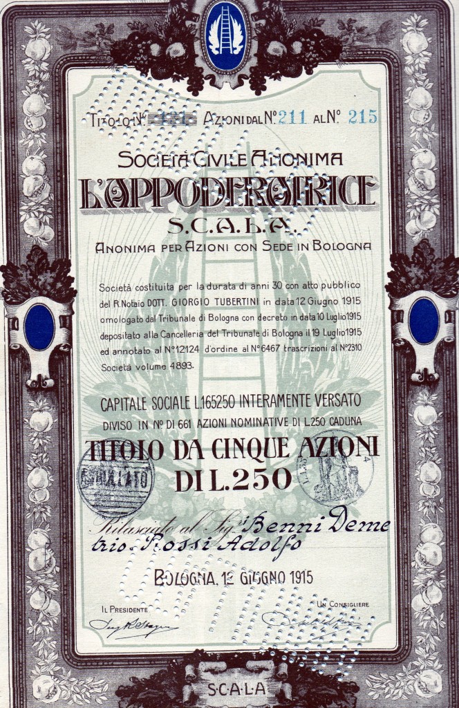 1915 L'Appoderatrice Bologna