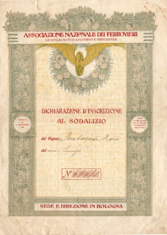 1920 Associazione Nazionale Ferrovieri   Bologna-INTERO