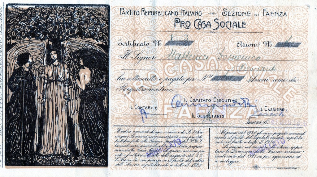 1921 Partito Repubblicano sez di Faenza