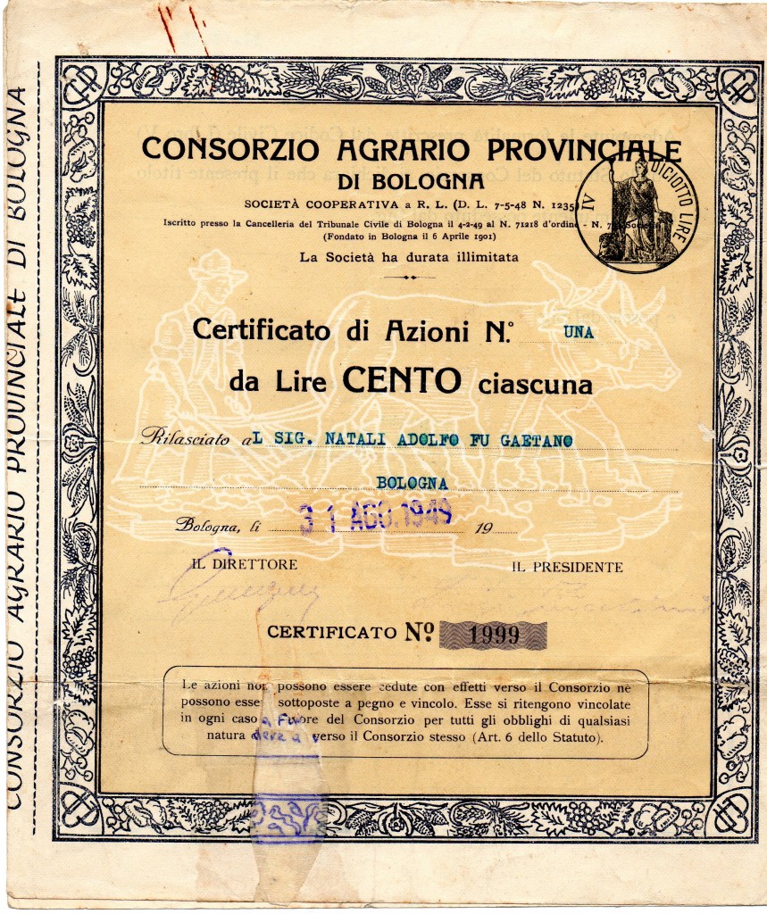 1949 Consorzio Agrario Provinciale di Bologna