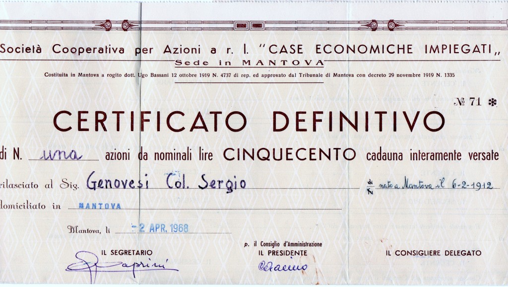 1968 Case Economiche Impiegati,,, Parma