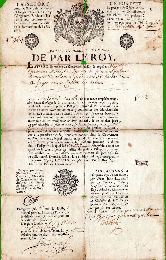 1744 De Par Le Roi France