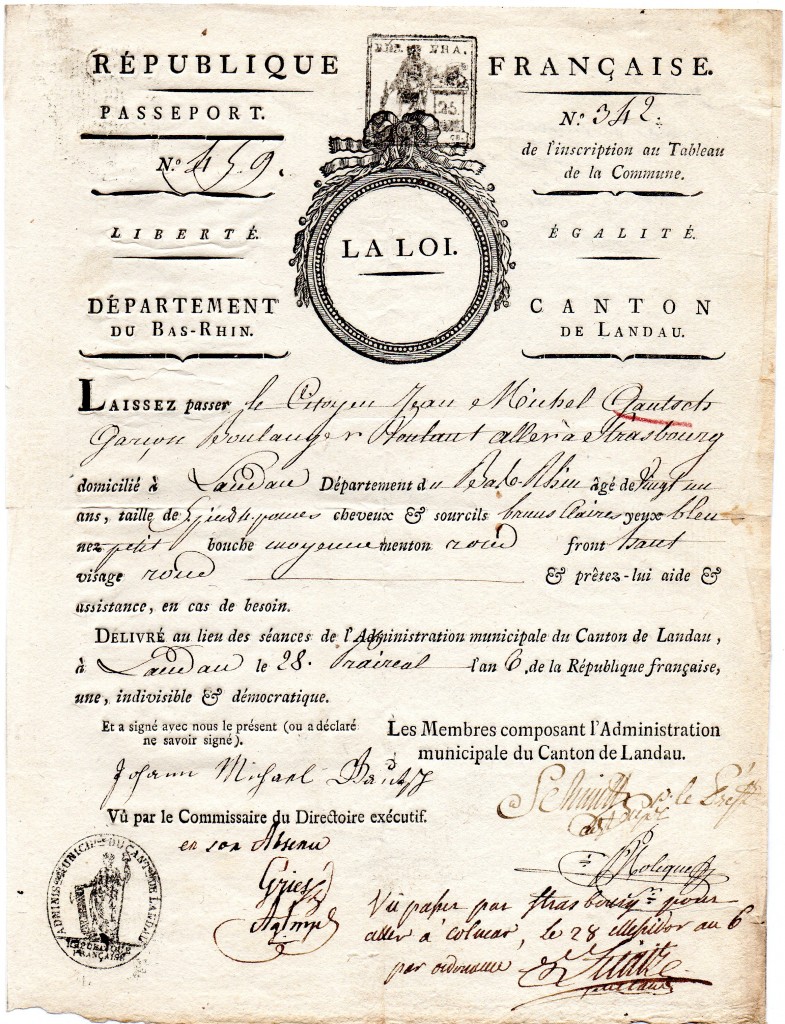 1798 France -Canton de Landau