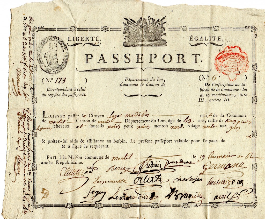 1798 Passeport