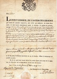 1809 Canton de Grigioni Coira Suisse-ril a Coira x Milano