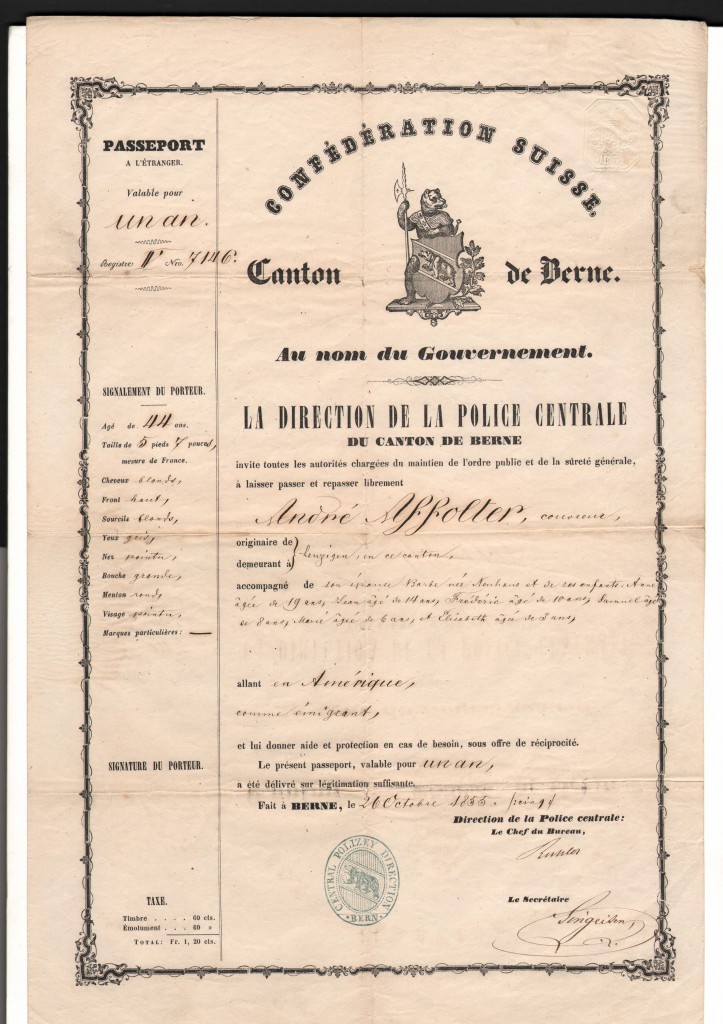 1855 Confederazione Svizzera Canton de Berna