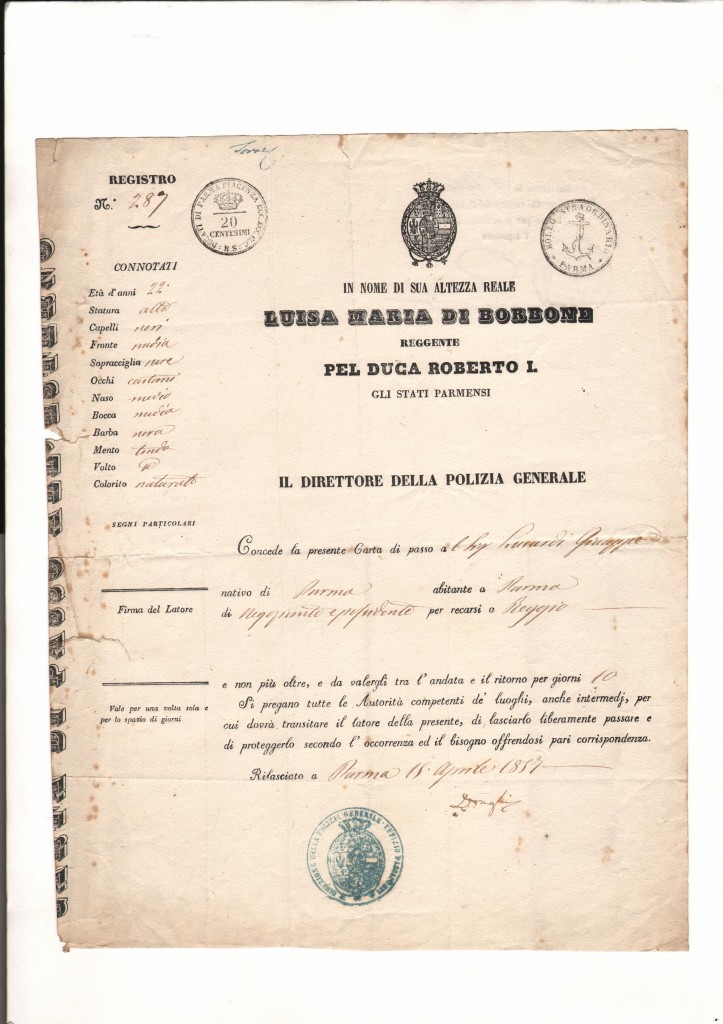 1857 Luisa Maria di Borbone regg pel Duca Roberto ril a Parma (2)