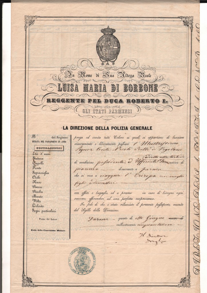 1859 Luisa Maria di Borbone Regg Pel Duca Roberto I ril a Parma