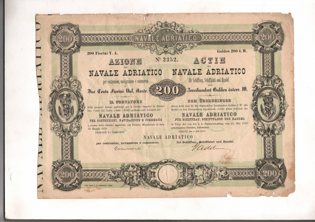 1870 Navale Adriatico Triestre da 200 corone (2)