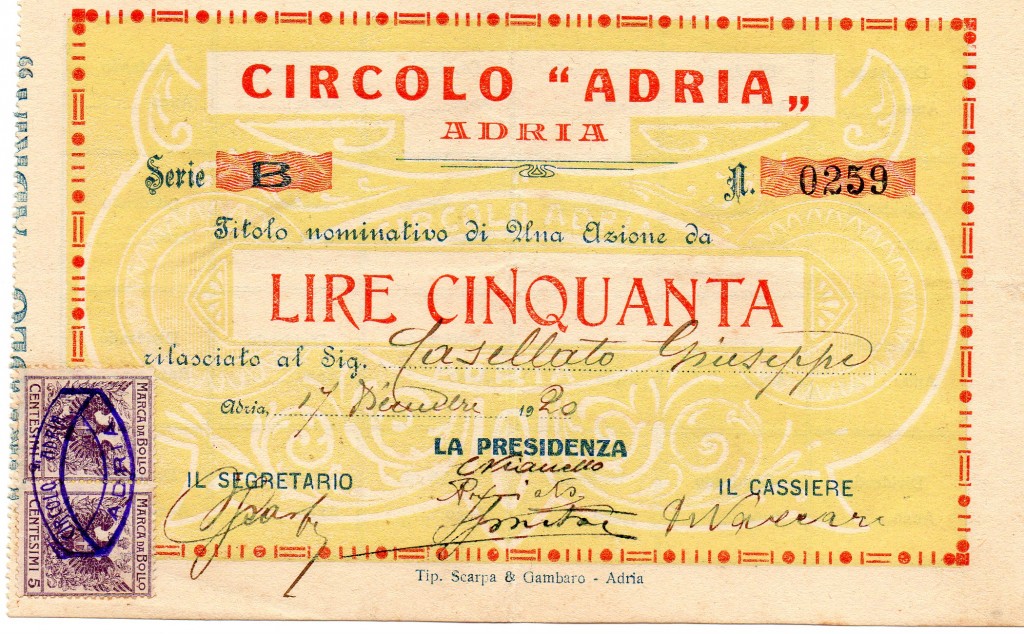 1920 Circolo ''Adria '' Adria