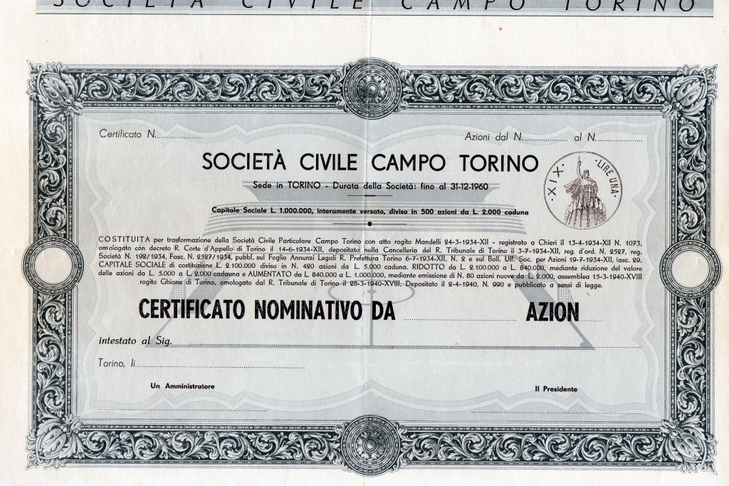 1940 Soc, Civile Campo Torino
