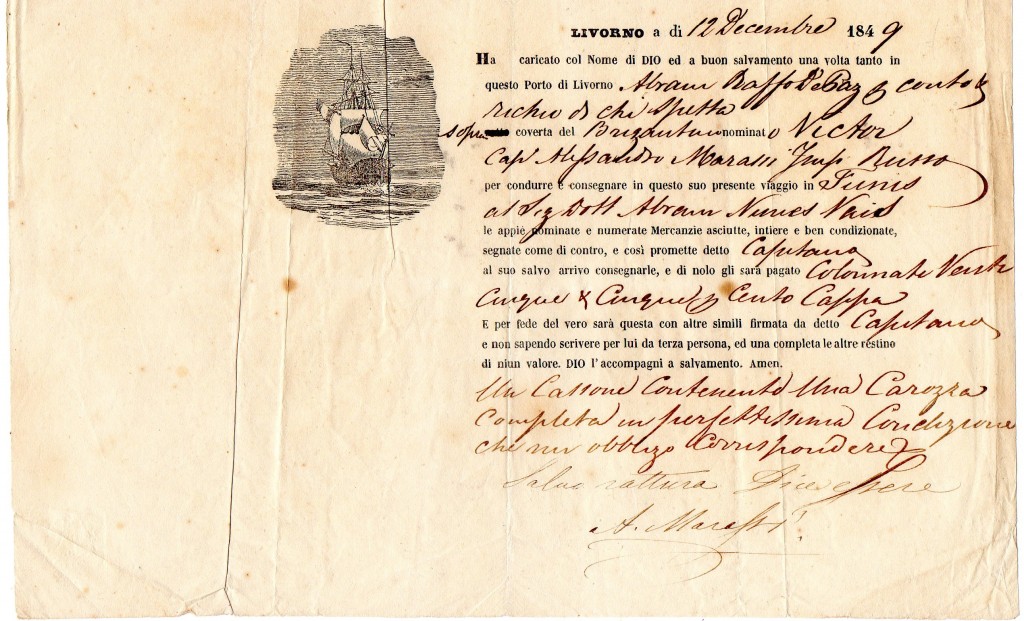 1849 Livorno ''Veliero Alexsandre ,,Russia'' per Tunisi