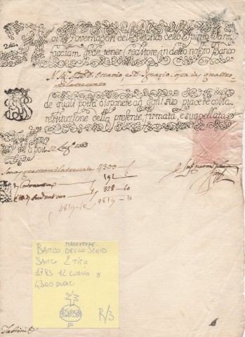 1783 Banco dello Spirito Santo 2 tipo Napoli. R4