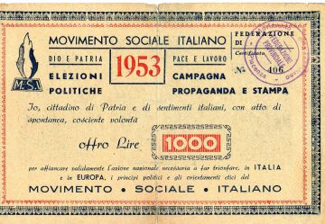 1953 Movimento Soiciale Italiano l.1000