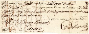 1776 Bologna a firma Panzacchi Luciano