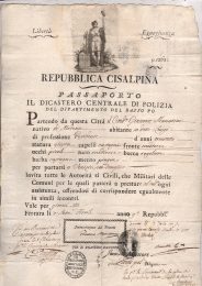 1801 Repubblica Cisalpinadato aFerrara a Giacomo Munarini di Modena