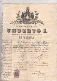 1893 Passaporto Umberto i Valido x gli Stati d'Europa