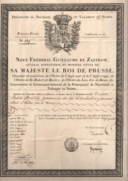 1824-principate-de-neuchatel-e-valangine-en-suisse-nous-frederic-guillame-de-zastrow-per-il-roi-de-prussie